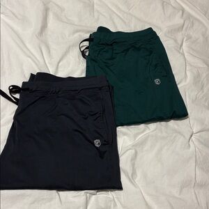 Set of Two Born Primitive Rest Day Athleisure Joggers in Black and Green